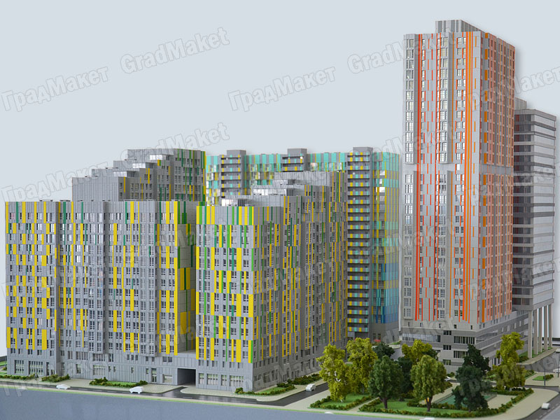 Архитектурный макет жилого комплекса Фили Град