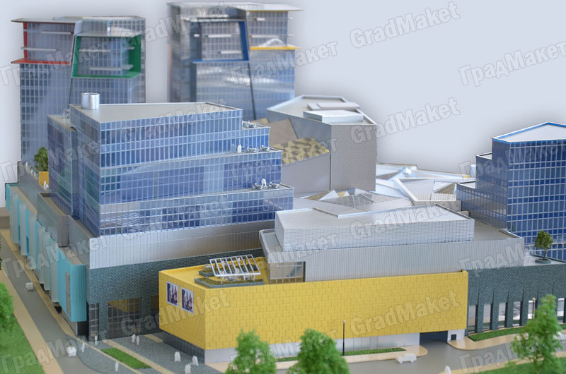 Архитектурный макет бизнес центра Кунцево Плаза