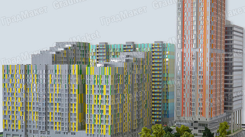 Архитектурный макет жилого комплекса Фили Град